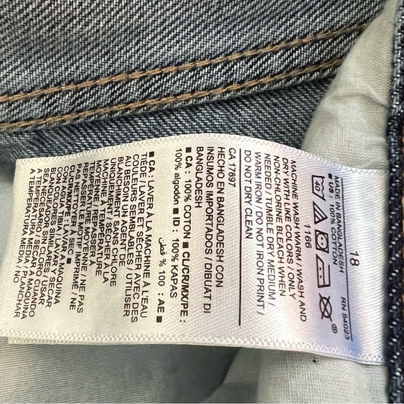 NWT Old Navy High Rise Slouchy Straight Crop Jeans Secret Slim Sz 18 Button Fly - Picture 3 of 6